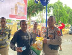 Polresta Manokwari gelar Gerakan Pangan Murah hari ke dua di Halaman Polsek Manokwari kota 15 Agustus 2025