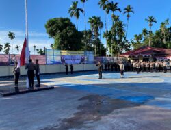 Pimpinan Upacara HUT RI ke-80, Wakapolres Tekankan Teladani Semangat Patriotisme