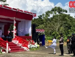 Pelaksanaan Upacara Bendera Dalam Rangka Dirgahayu Republik Indonesia Tahun 2025 di Polres Mamebramo Raya