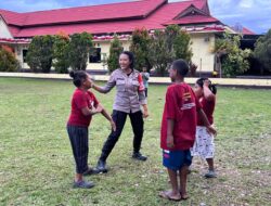 Subsatgas SI IPAR Operasi Rasaka Cartenz 2025 Hadirkan Keceriaan Bersama Anak-Anak di Mako Polres Jayawijaya