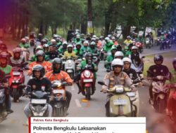 Aksi Damai Polresta Bengkulu bersama Komuitas Ojek Online Bengkulu, Sholat Ghaib dan Konvoi bersama