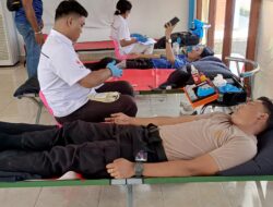 Semangat kemanusiaan, Polres Sarmi Ikut Donor Darah Peringati Hari Perhubungan