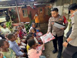 Operasi Rasaka Cartenz 2025, Subsatgas SI IPAR Hadir di Kampung Walani untuk Berbagi dan Mendidik Anak-Anak