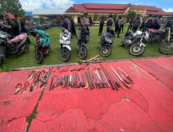 Polres Jayawijaya Gelar Razia Gabungan Berskala Besar, Amankan Puluhan Sajam dan Kendaraan