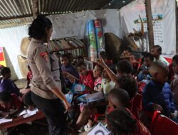 Polres Jayawijaya Laksanakan Giat Edukasi Anak di Kampung Walani Dalam Rangka Operasi Rasaka Cartenz 2025