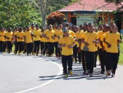 Solidaritas dan Kesehatan, Personel Polres Sarmi Kompak Jalan Pagi