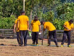 Polsek Bonggo Dorong Ketahanan Pangan dengan Tanam Ribuan Benih Jagung Manis