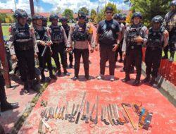 Polres Jayawijaya Gelar Patroli dan Razia Gabungan Bersama Brimob dalam Rangka Harkamtibmas