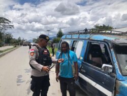 Polres Jayawijaya Amankan Sajam dan Ganja Dalam Giat Patroli dan Razia