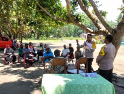 Polsek Bonggo Gencar Sosialisasi Larangan Miras Jelang Natal dan Tahun Baru