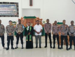 Personel Polres Sarmi Gelar Ibadah Religi di Gereja GKI Getsemani Kasukwe