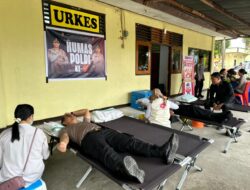 Polres Jayawijaya Gelar Donor Darah Serentak Dalam Rangka Hut Humas Polri Ke-74
