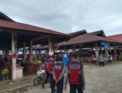 Sat Samapta Sarmi Gencar Patroli Dialogis, Jaga Ketertiban di Pasar Sentral Mararena