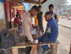 Subsatgas Keladi Sagu Polres Lanny Jaya Gelar Pelayanan Kesehatan Bagi Masyarakat dan Personel