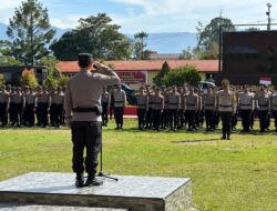 Apel Launching Perubahan Nomenklatur Jabatan Kanit SPKT Menjadi Pamapta Polres Jayawijaya
