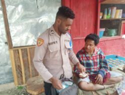 Subsatgas Keladi Sagu Operasi Rasaka Cartenz 2025 Polres Lanny Jaya Gelar Pelayanan Kesehatan bagi Masyarakat di distrik Tiom