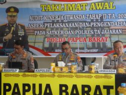 Kapolda Papua Barat Pimpin Taklimat Awal Tahap II Audit Kinerja di Mapolda Papua Barat