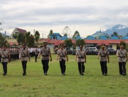Upacara Serah Terima Jabatan Wakapolres, Kapolsek, Kasat Lantas, dan Kasat Intelkam Polres Jayawijaya