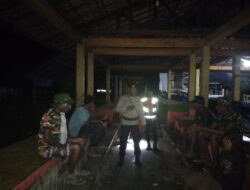Samapta Sarmi Giat Patroli Malam, Jaga Keamanan di Pasar Sentral Mararena