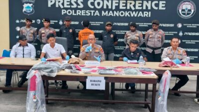 Kurang dari 24 jam Polresta Manokwari Berhasil Ungkap Kasus Pembunuhan di Reremi Puncak Manokwari