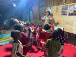 Operasi Rasaka Cartenz 2025 Subsatgas Si Ipar Polres Jayawijaya Gelar Kegiatan Pendidikan di Kampung Walani, Distrik Wesaput, kec. Sinapuk, kab. Jayawijaya