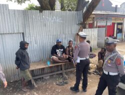 Satlantas Polres Jayawijaya Laksanakan Penerangan Keliling dan Penyuluhan Lalu Lintas