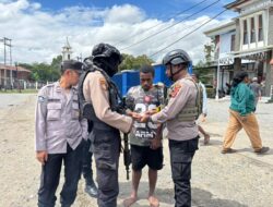 Sat Samapta Polres Jayawijaya Laksanakan Patroli Dialogis Pastikan Situasi Wilayah Tertib dan Aman
