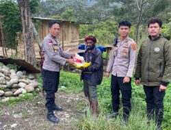 Kapolsek Bolakme Lakukan Sambang dan Sampaikan Himbauan Kamtibmas di Distrik Bolakme