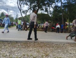 Kapolsek Wamena Kota Pastikan Keamanan Misa Perdana dan Syukuran Imam Baru di Paroki Bunda Maria Pikhe