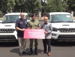 Kementerian Pertahanan menerima hibah empat unit kendaraan Scorpio Vigar dari PT Agrinas Pangan Nusantara