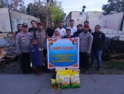 Polres Sarmi Peduli: Reskrim dan Narkoba Gelar Baksos untuk Korban Kebakaran di Hari Jadi ke-78