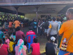 Ratusan Personil Polres Mappi  Disiagakan Dalam Pengamanan Pilkam Seretak Sekabupaten Mappi