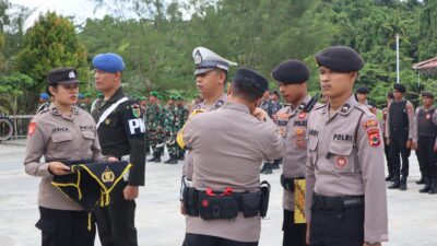 Polres Sarmi Gelar Apel Operasi Lilin Cartenz 2025, Siap Amankan Natal dan Tahun Baru
