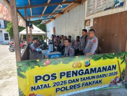 Operasi Lilin Mansinam 2025 Resmi Dimulai, Polres Fakfak Dirikan Pos Pam dan Pos Yan untuk Jamin Keamanan Nataru