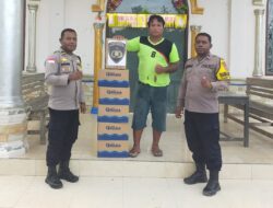 Humanis dan Peduli, Wakapolsek Bonggo Sambangi Jemaat GKI Lewat Bantuan Kasih