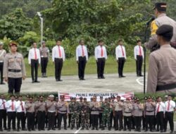 Apel Gelar Pasukan Dalam Rangka Pengamanan Malam Tahun Baru 2026 di Polres Mamberamo Raya