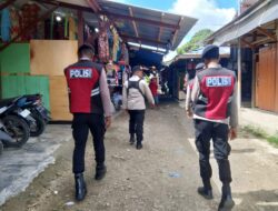 Sat Samapta Polres Sarmi Laksanakan Giat patroli dialogis di Pasar Sentral Mararena