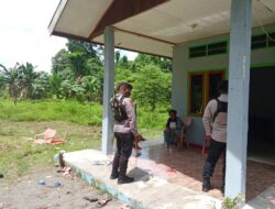 Anggota Pos Shelter Sat Samapta Respon Cepat TKP KDRT di Kampung Waskey, Distrik Sobey