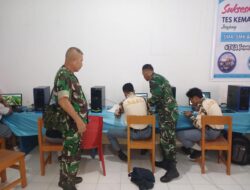 Ciptakan Calon Komcad Yang Berkualitas, Kodim 1310/Bitung Kawal Pemeriksaan Psikologi Online Seleksi KKRI TA. 2026