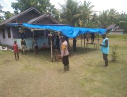 Wujud Kepedulian Polri, Polsek Tor Atas Laksanakan Bantuan Duka di Kampung Seser