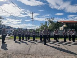 Satlantas Polres Jayawijaya Laksanakan Strong Point Pagi, Wujudkan Kamseltibcarlantas