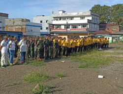 Wujud Nyata Gerakan Indonesia Asri, Kodim 1310 dan Polres serta Masyarakat Bitung, gelar Karya Bakti Bersihkan Area Pasar