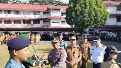 Wujud Nyata Sinergi TNI dan Lintas Sektoral, Kodim 1310/Bitung Apel Bersama Pencanangan Gerakan Indonesia Asri di Kabupaten Minut