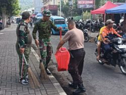 Komitmen TNI – Polri dan Pemerintah Daerah Menjaga Kebersihan Pasar dan Masjid, Dukung Program Nasional