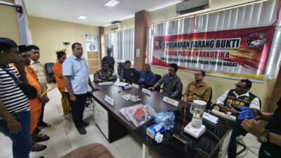 Polda Papua Barat Musnahkan 30,67 gram Narkotika jenis Sabu