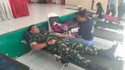 Wujud Kepedulian Terhadap Sesama, Kodim 1310/Bitung dan Koramil Jajaran Gelar Donor Darah Peringati HUT Persit Ke-80
