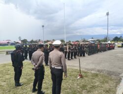 Polres Jayawijaya Amankan Pertandingan Sepak Bola Liga 4 di Wamena