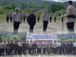 Apel Gelar Pasukan Ops Ketupat Cartenz-2026 Dalam Rangka Pelayanan Idul Fitri 1447h Tahun 2026 Polres Mamberamo Raya
