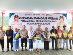 Polda Papua Barat Gelar Bazar Gerakan Pangan Murah Polri, Salurkan Beras SPHP kepada Masyarakat