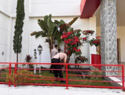 Sambut Paskah, Polsek Kawasan Bandara Sambang dan Bersihkan Gereja Gpdi El-shadday